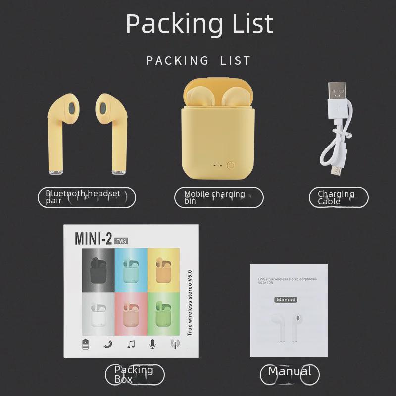 Bluetooth-гарнитура Mini2 i7mini TWS: Бинауральные стереонаушники Sports 5.0 Wireless