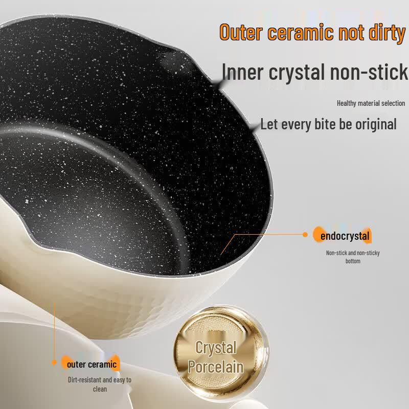 ASD 16cm Crystal Stone Ceramic Non-Stick Milk Pot Yukihira Pan