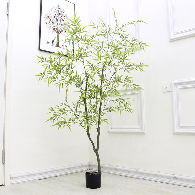 Bamboo Faux Green Plants and Flowers for Indoor Décor