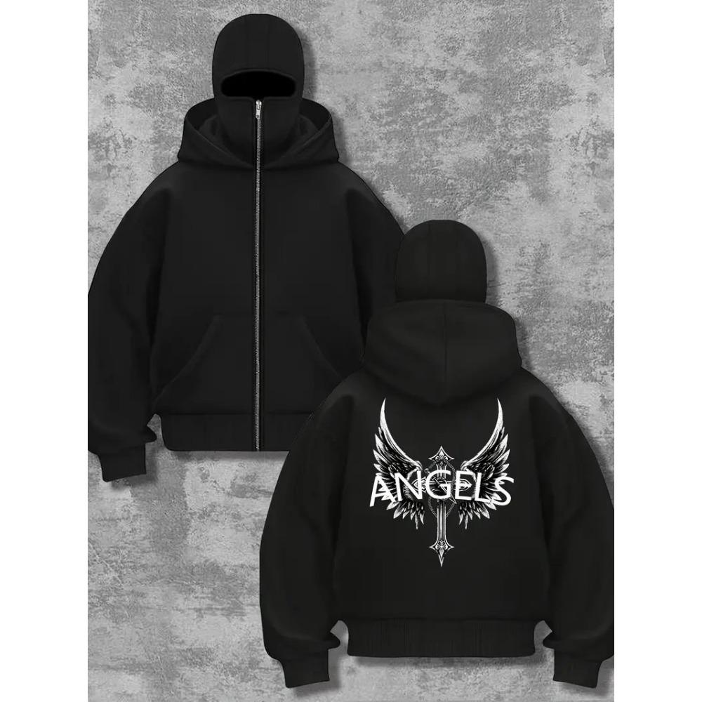 Шанглиан Толстовка с капюшоном на молнии Пальто Унисекс Весна Осень Зима Флис Двойной капюшон Толстовка для мужчин