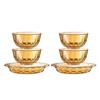 LocknLock Crystal Amber 6-Piece Glass Food Storage Set
