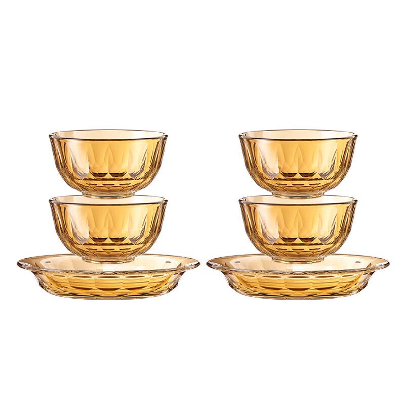 LocknLock Crystal Amber 6-Piece Glass Food Storage Set