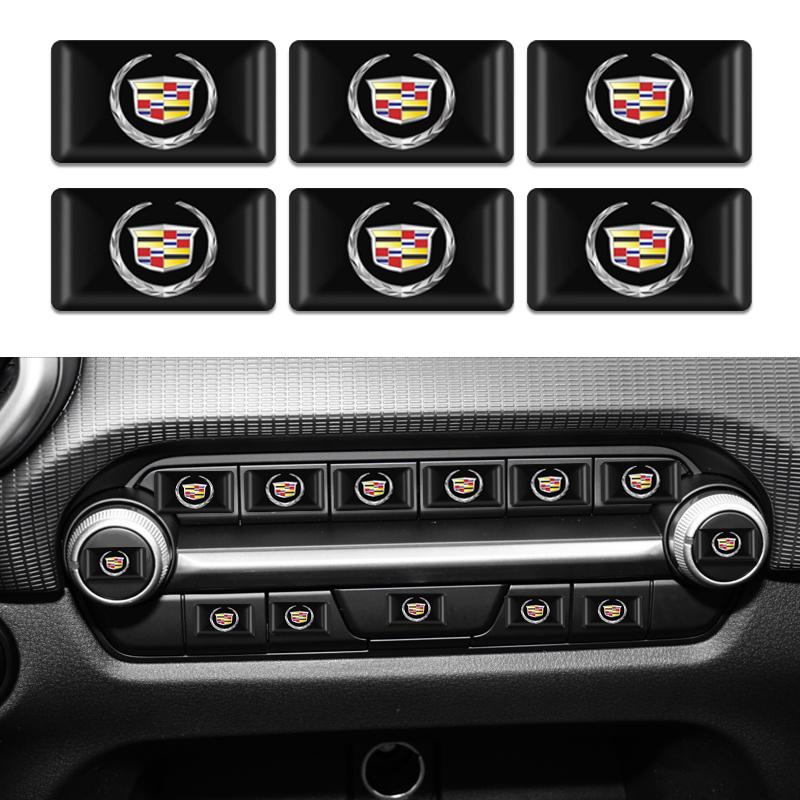 10PCS 3D Epoxy Steering Wheel Decor Sticker Car Styling Interior Decals For Cadillac XT4 XT6 CTS DTS STS XTS ATS BLS SLS CT5 zf1