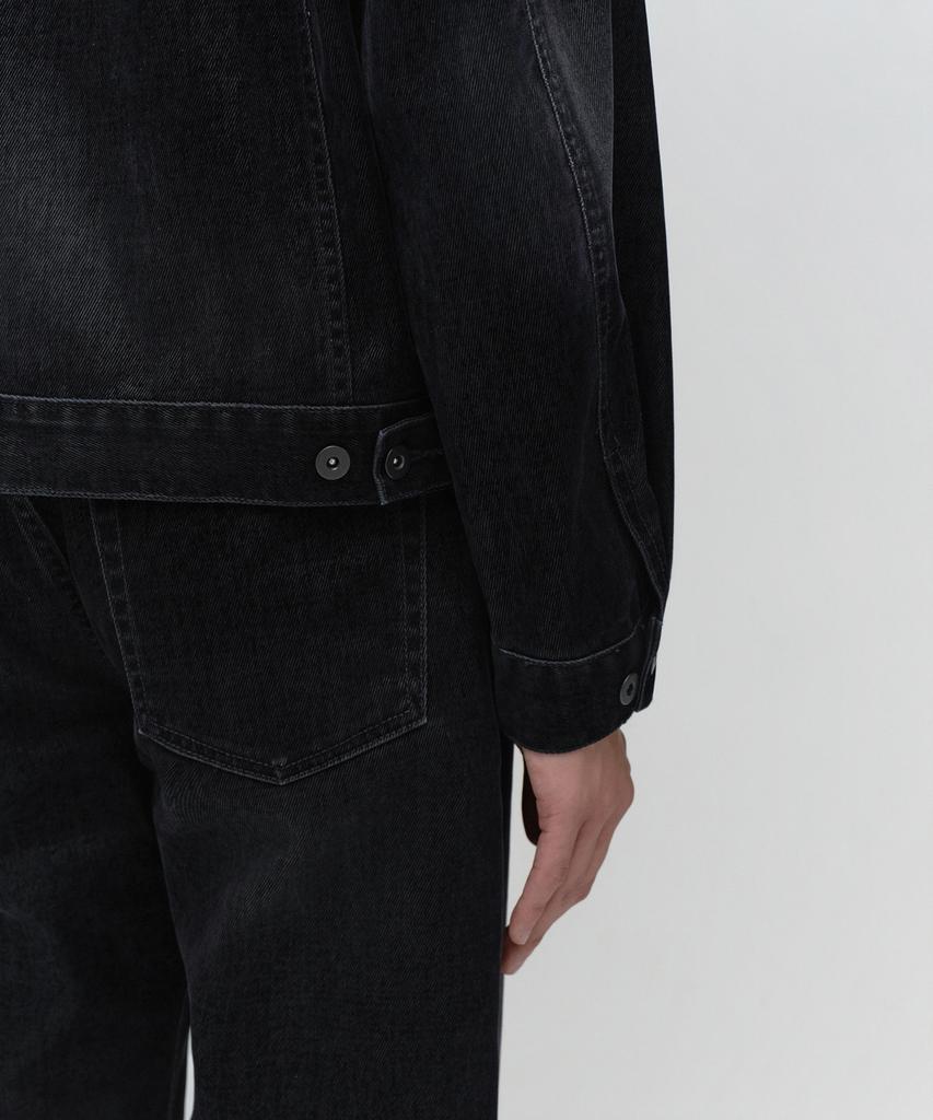 MUSINSA STANDARD Velvet Denim Trucker Jacket [Black]