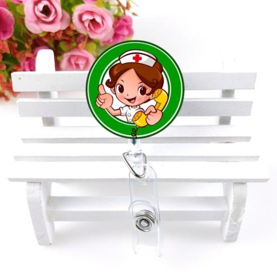 Симпатичный выдвижной бейдж на катушке, медсестра, доктор, ключ, ID, имя, держатель для карт, офисные принадлежности