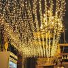 LED Icicle String Lights 4M 12M Fairy Lights Christmas Garland For New Year Wedding Terrace Garden Party Corridor Eave Decoration