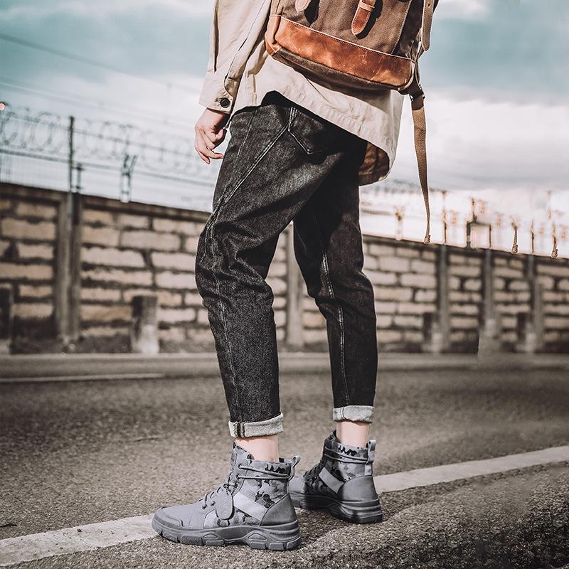 Popular Cotton Boots Winter New Men's Camouflage Warm Piled Thickened Martin Boots High-top Tooling Boots Men's Boots