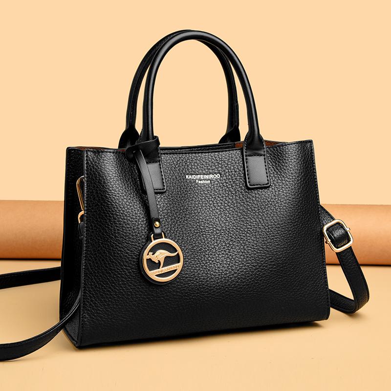 Soft Leather Handbags Women Bags Designer 3 Layers Shoulder Crossbody Sac Ladies Large Capacity Shopping Messenger Tote