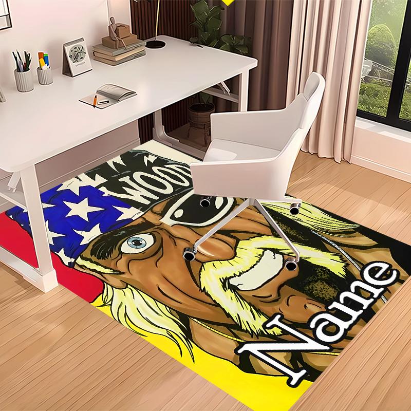 Custom personalization Hulk Hogan Print Area Rug - Soft, Washable Non-Slip Indoor Mat,Living Room,Home&Office Decorative Rug