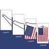 Horizontal Flag Wall Hangers Weather-Proof Flag Stand Holder for Party Decors