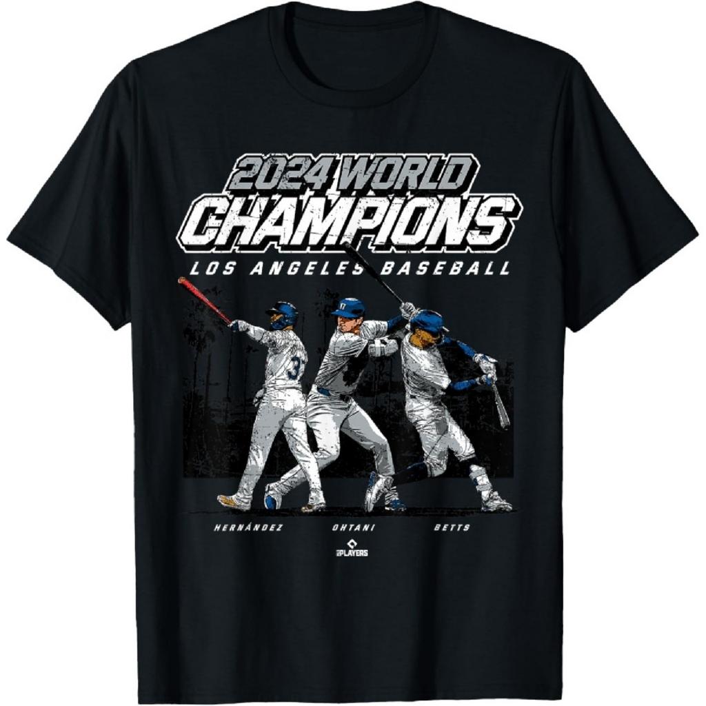 Футболка 2024 года Los Angeles World Champions Отани, Беттс и Эрнандес