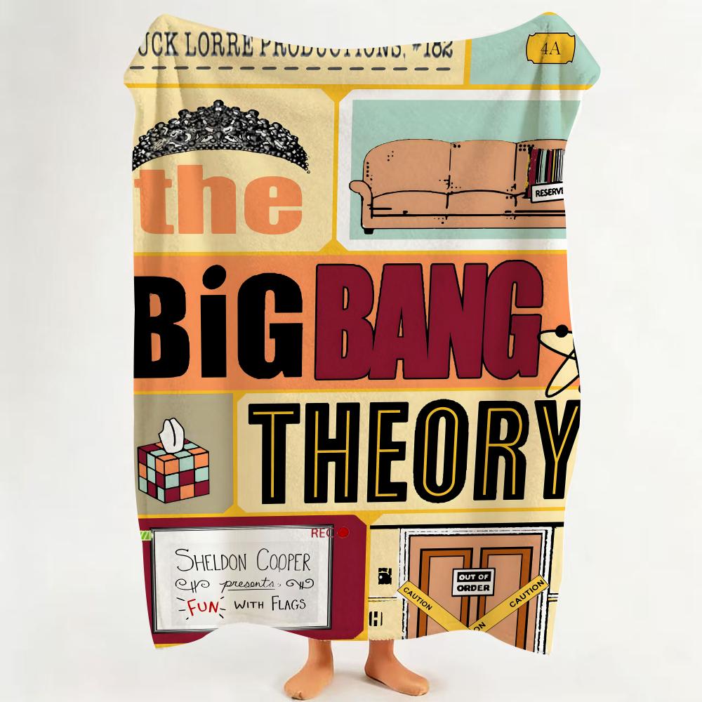 Drama T The B Big B Bang T Theory Throw Flannel Throw Blanket Suitable for Sofa Living Room Bedroom