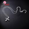 New Arrival Best Gift 925 Sterling Silver AAAAA Cubic Zirconia Cross Pendant Necklace Wholesale/Retail/Dropshipping
