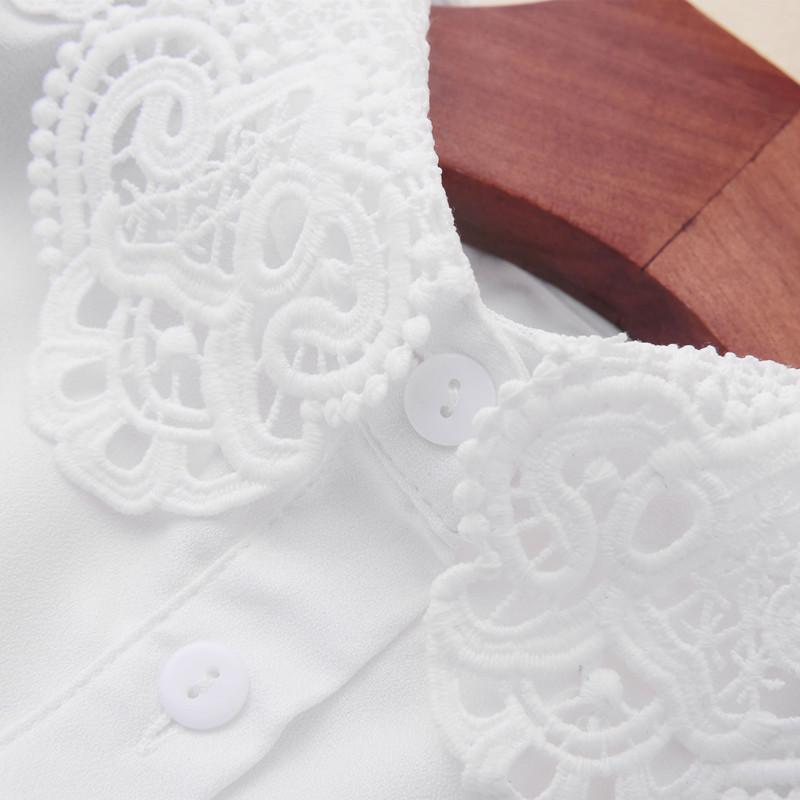 Women's Versatile Chiffon Hook Flower Fake Collar Autumn and Winter Decorative Collar Apparel Accessories Ties