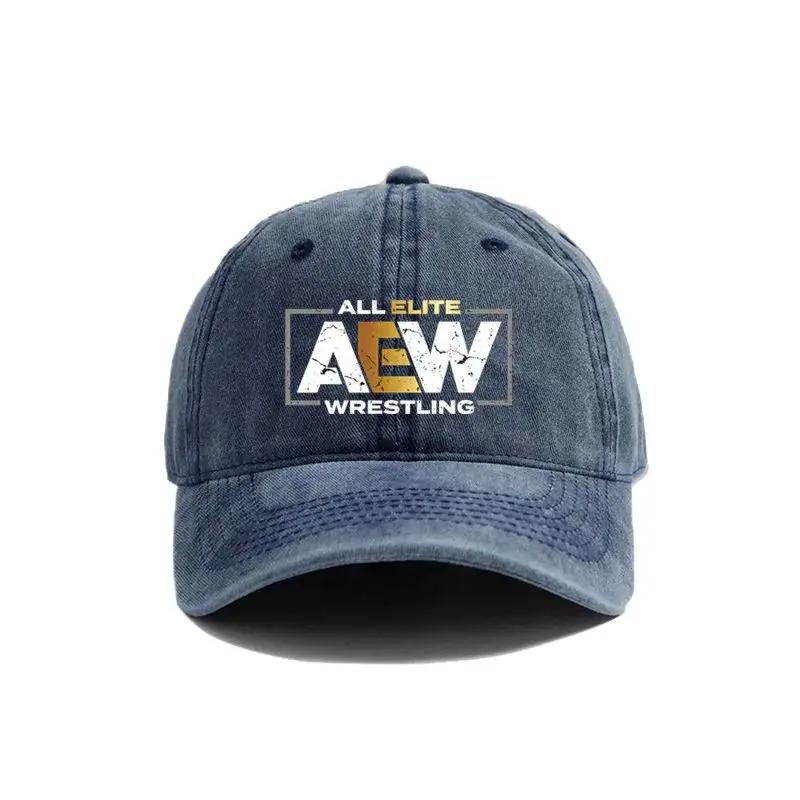 Все Элитные AEW Рестлинг Кепка-бейсболка AEW Летние Потертые Папа-кепки Мужские Для улицы Регулируемые Хлопковые Кепки Защита от солнца для улицы