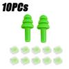 10pcs Soft Silicone Earplugs Waterproof Swimming Ear Plugs Reusable Noise Reduction Sleeping Ear Plugs Hearing Protector