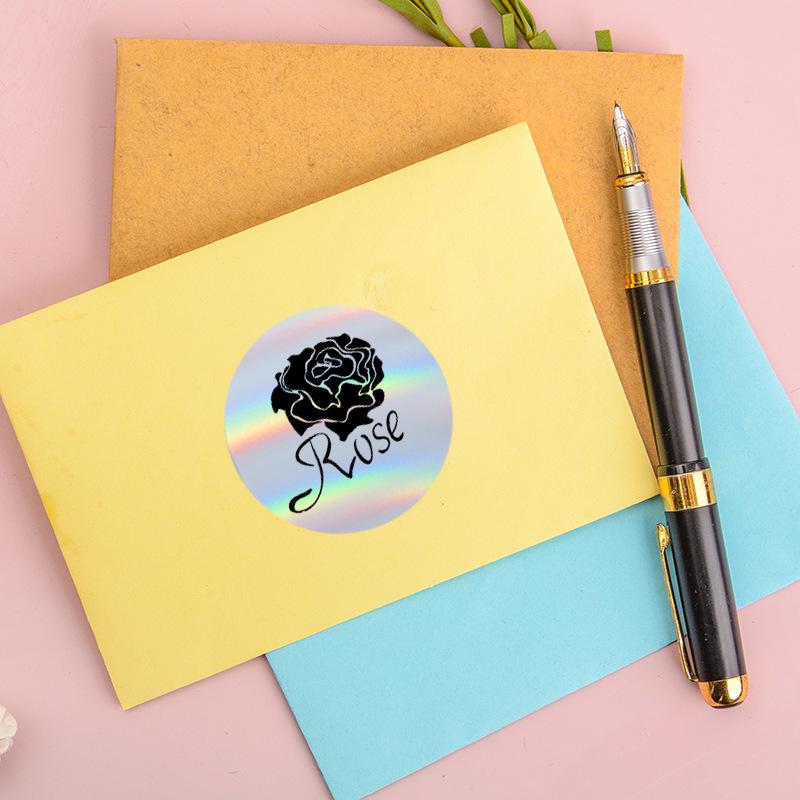 Персонализированные серебряные голографические термонаклейки: Самоклеящиеся этикетки для благословений, которые можно печатать