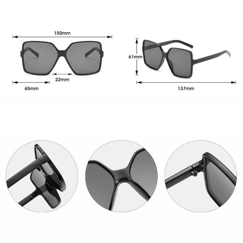 SHAUNA Винтажные негабаритные квадратные женские солнцезащитные очки, модные очки с градиентными линзами, оттенки UV400
