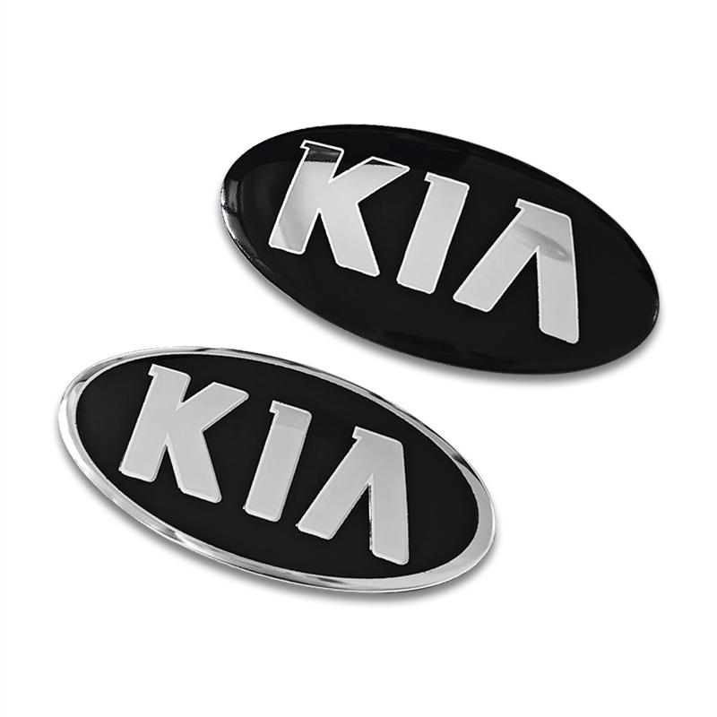 AABIY1 Car Logo Badge Front Hood Emblem Rear Trunk Badge Sticker For KIA sportage ceed sorento cerato optima picanto rio soul k5 stonic