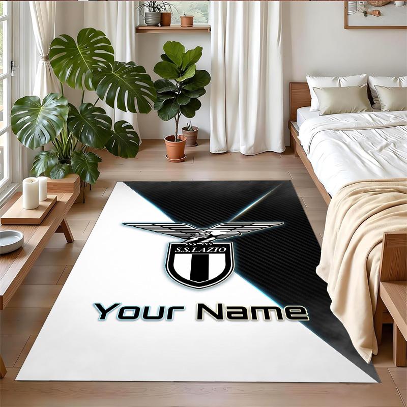 Crystal Velvet Rug Custom Name Text, Soft Non Slip Floor Mat Home DecorLazio FC