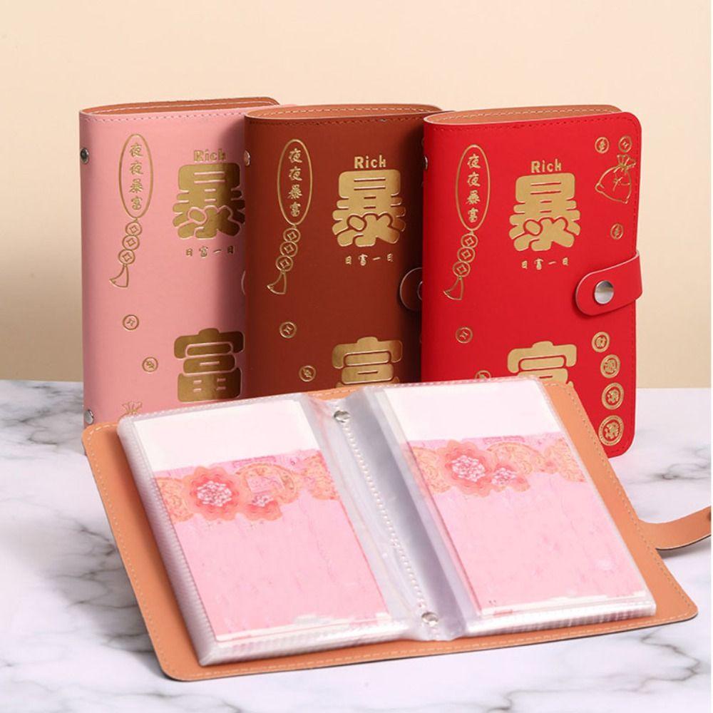 Refillable Budget Binder PU Leather Planner Organizer Easy To Use Account Book  New Year's Gift