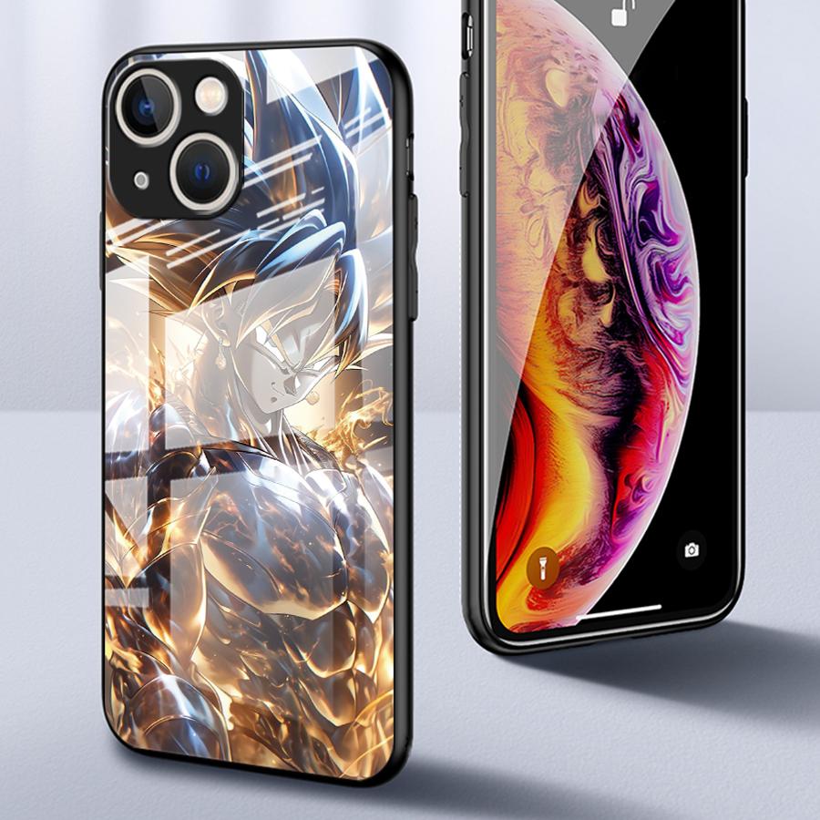 Чехол-крышка для телефона D-ragonS B-allS Goku из стекла для iPhone 17 Pro Max 12 11 15 Plus 16 XR Air 8 13 14