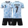 Комплект выездной формы Португалии 2024: Чемпионат Европы — CR7 №7, Бруну Фернандеш №8B, Рафаэл Леау №17