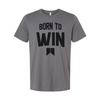 Христианская унисекс футболка Born To Win с смелой графикой и типографикой для вдохновения верой