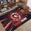 Custom Rug Pittsburgh Penguins Pattern Print Name Text Soft Non‑Slip Floor Carpet for Home Indoor Decoration