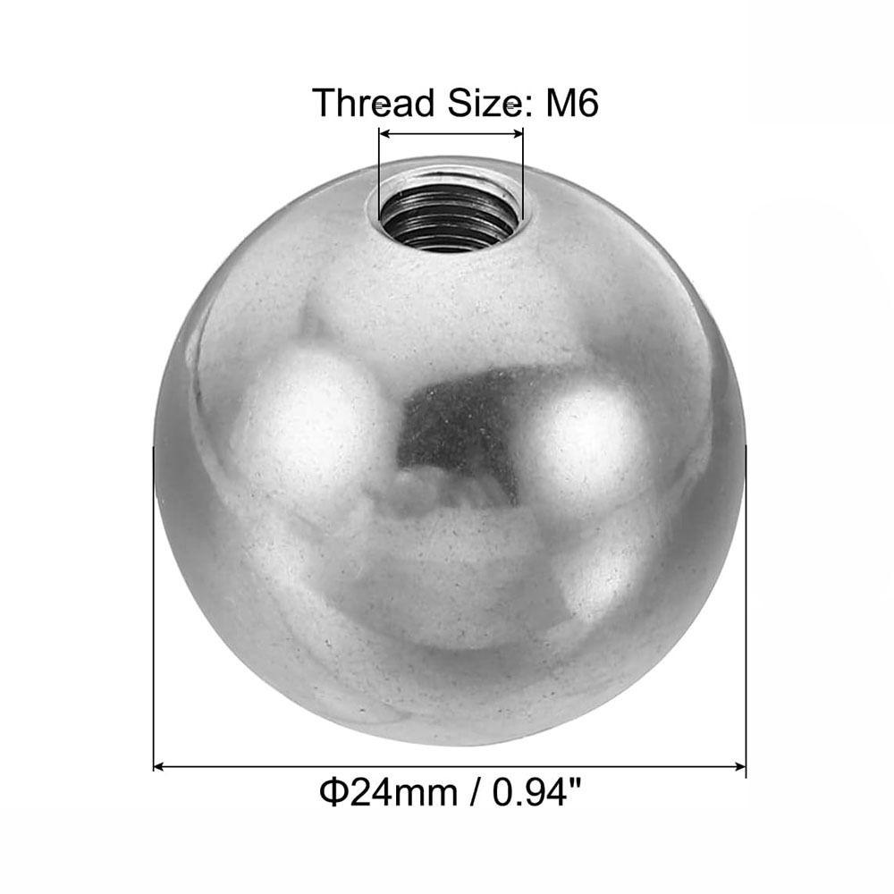 4 шт. серебряные шариковые гайки M4/M6, круглые шариковые гайки с резьбой для сверления, осветительные приборы, украшения своими руками