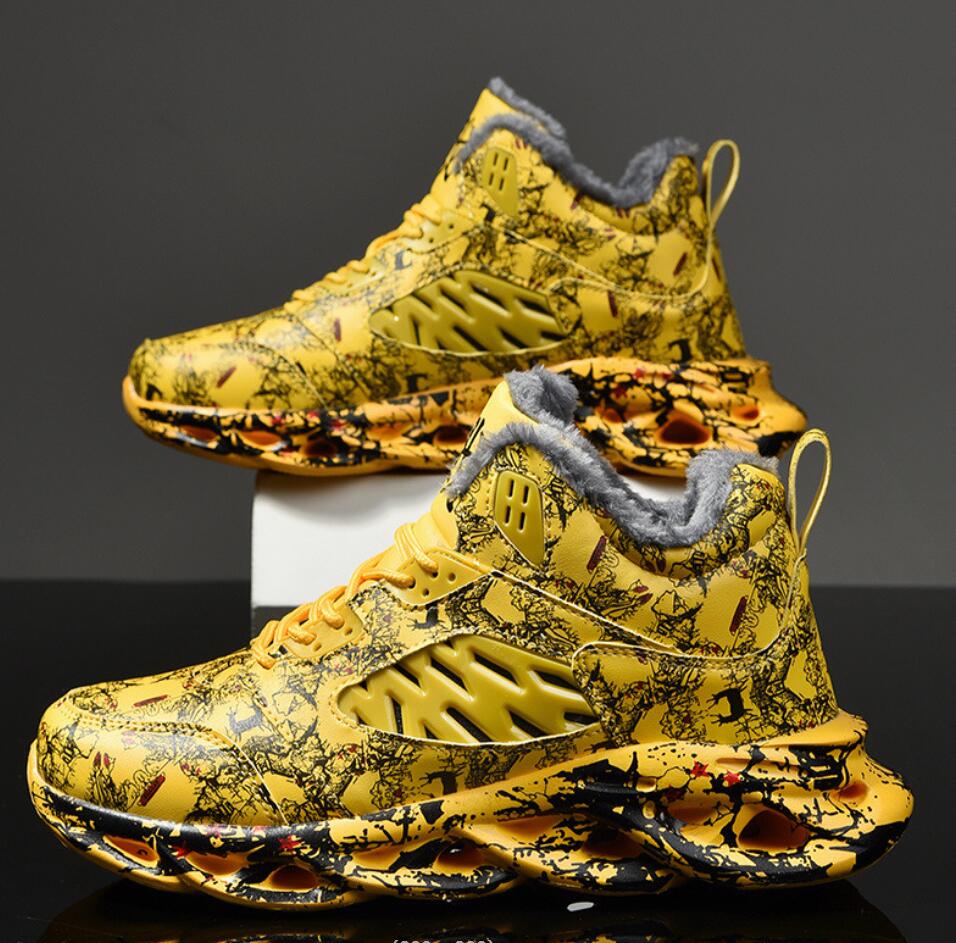 Мода 2024 года, зимние мужские ботильоны, уличные нескользящие теплые кроссовки, мужские зимние ботинки, плюшевая зимняя спортивная обувь для мужчин, теплые кроссовки