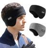 Winter Running Earmuffs for Men Double-Layer Warm Elastic Thicken Plush Earmuffs Outdoor Sports Cycling Windproof Fleeze Earflap