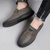 2024 New High Quality Outdoor Comfortable Fashion Soft Classic Driving Non-slip Flats Handmade Men Cowhide Leather Casual Shoes