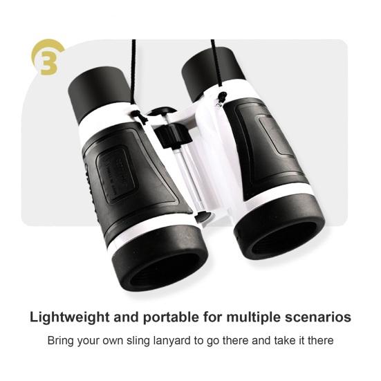 Детский бинокулярный телескоп, игрушка, увеличение 8X30, прозрачные линзы, регулируемые обучающие портативные портативные бинокли для малышей, подарок для мальчиков и девочек