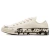 Кеды Chuck Taylor All Star 1970-х годов Повседневные Универсальные Низкие Холщовые Женские кроссовки Цвет Off-White Черный 571580C