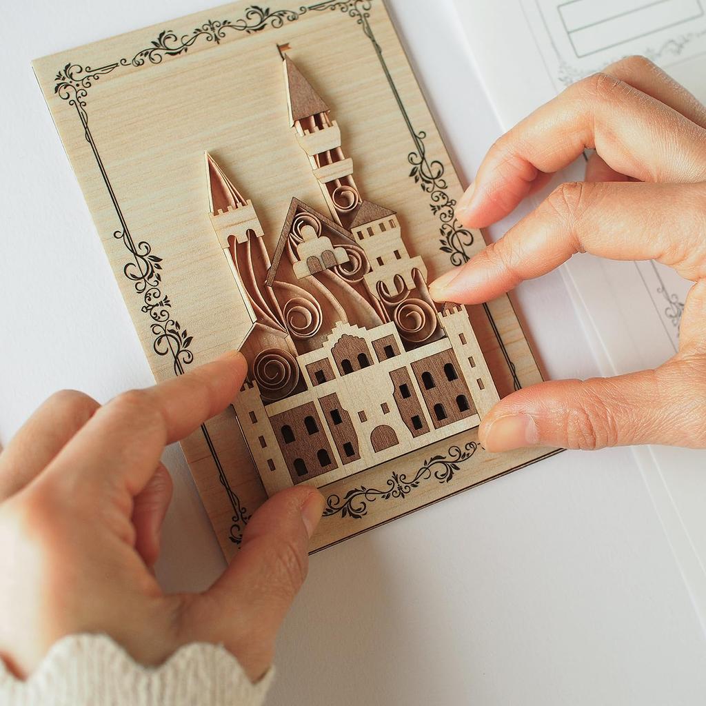 Набор для квиллинга замка KINOWA "Маленькая Бавария", Оригинальная ручная работа, Сделано в Японии