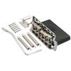 Wilkinson WV6-SB 10.8mm String Pitch 5+1 Hole Tremolo Bridge with Steel Vintage Saddles for Fender USA and Japan Struts, Assembly with Full Steel Bloc