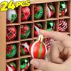 12 ШТ./Коробка Цветные Рождественские Шары DIY Блестящие Подвески для Рождественской Елки Украшения Новогодняя Вечеринка Домашний Декор Праздничные Принадлежности