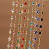 Zircon Chain DIY Bracelet Necklace Making Rhinestone Jewelry Chain Shiny Copper Chain for Craft Supplies