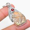 Подарочный кулон из стерлингового серебра 925 пробы с натуральным русским дендритным гранатом 2,25 дюйма y9k47