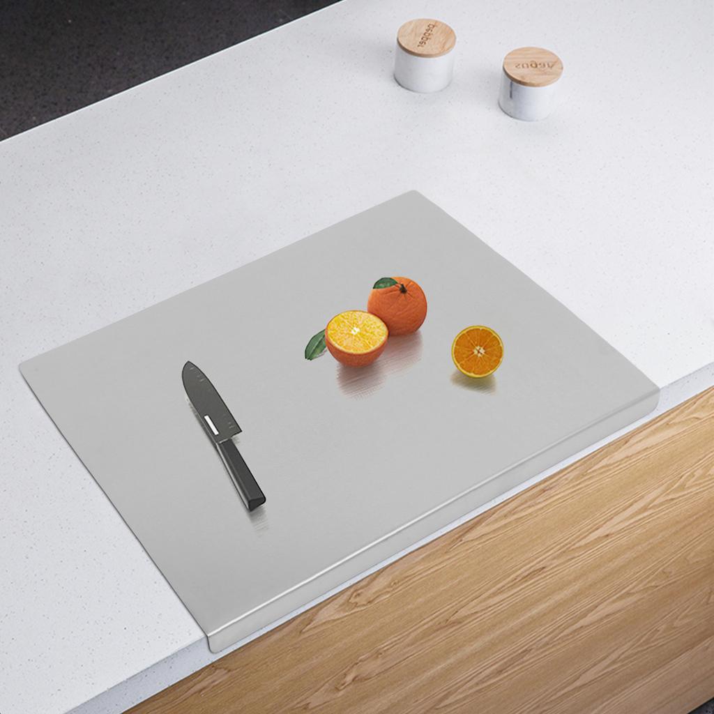 201 Stainless Steel Chopping Cutting Board, Counter Top Protector for Kitchen, Large Size 50x40cm -  Durable Food Prep Board