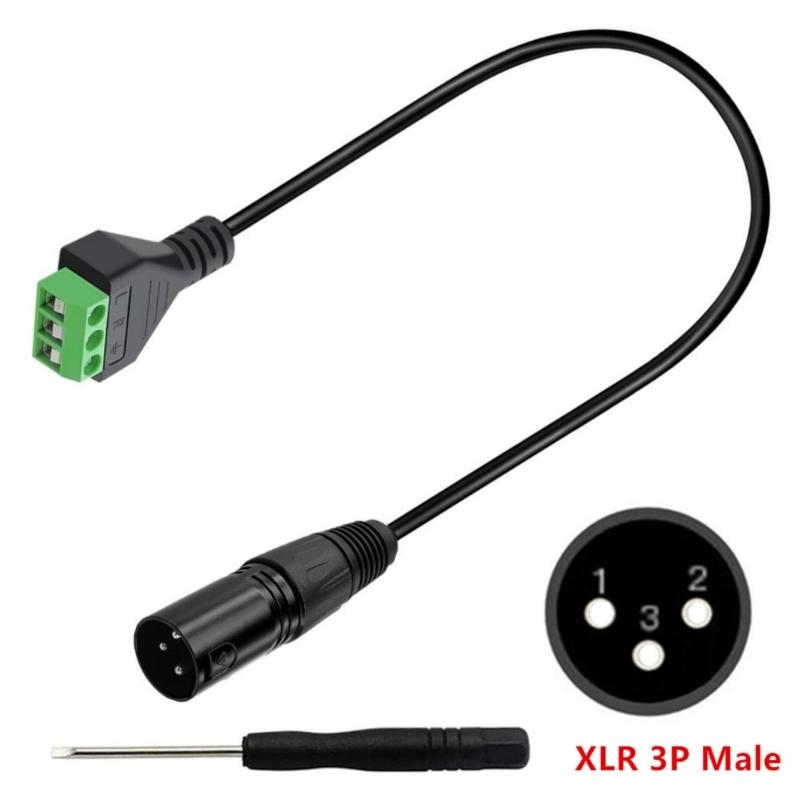 Беспаечный 3-жильный XLR-адаптер Звуковой кабель Замена с помощью отвертки для звукового оборудования и выступлений Простота использования