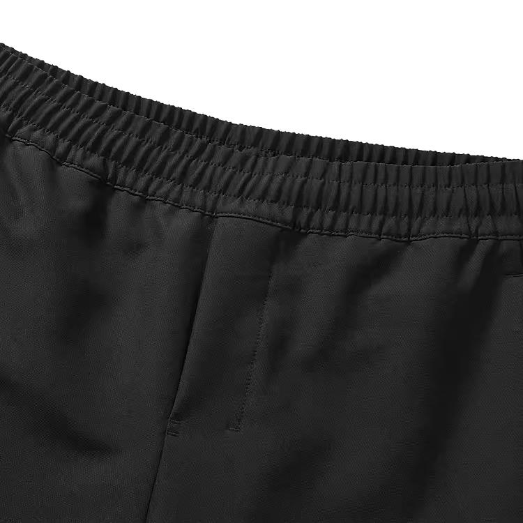 Skechers Спортивная серия Однотонные спортивные брюки прямого кроя со средней посадкой, тканые Мужские брюки Угольно-черный P423M018-0018
