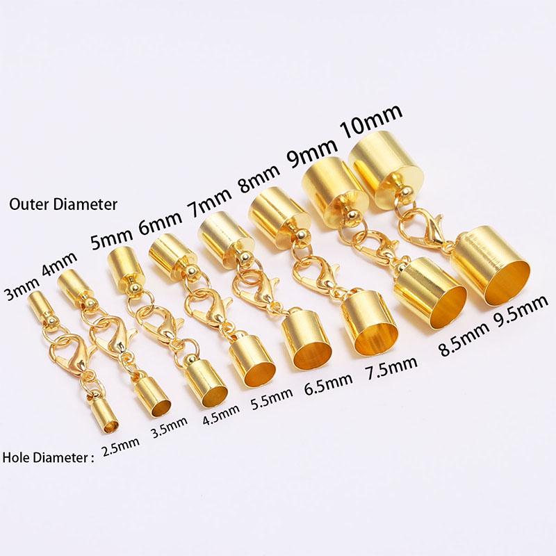 10 шт./лот браслет-цепочка с круглыми концами шнура, заглушки, браслет из кожаного шнура