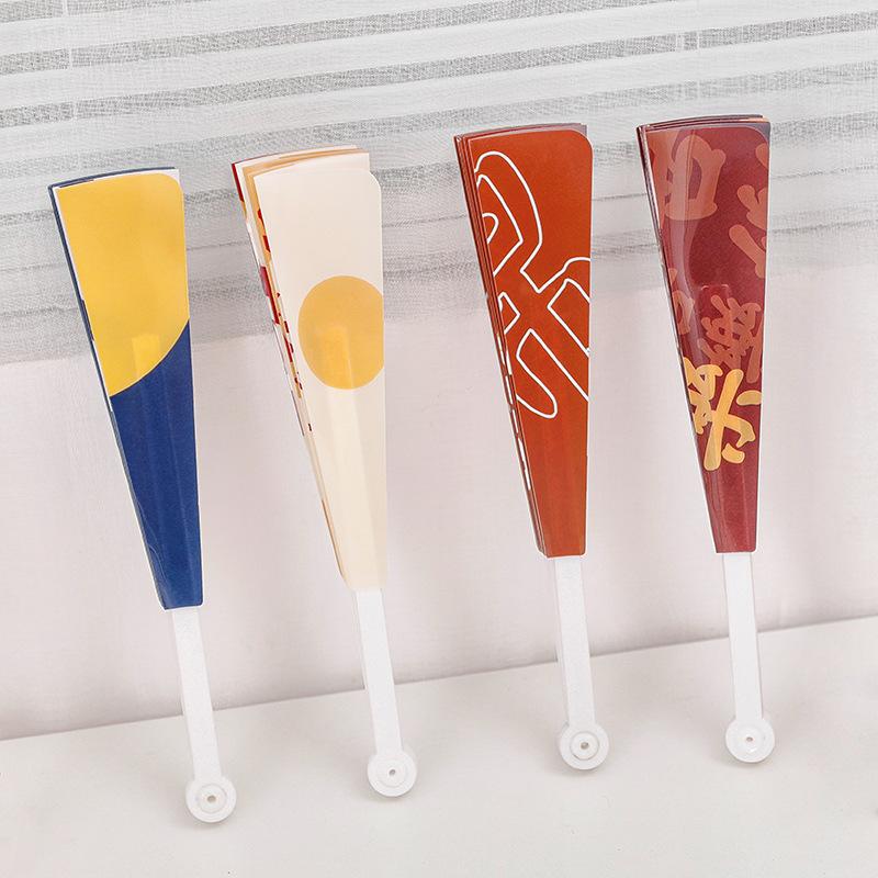 Вдохновляющие слова в китайском стиле, добрые пожелания, литературное искусство, складной веер, летний портативный студенческий портативный веер, милые мультяшные ручные веера