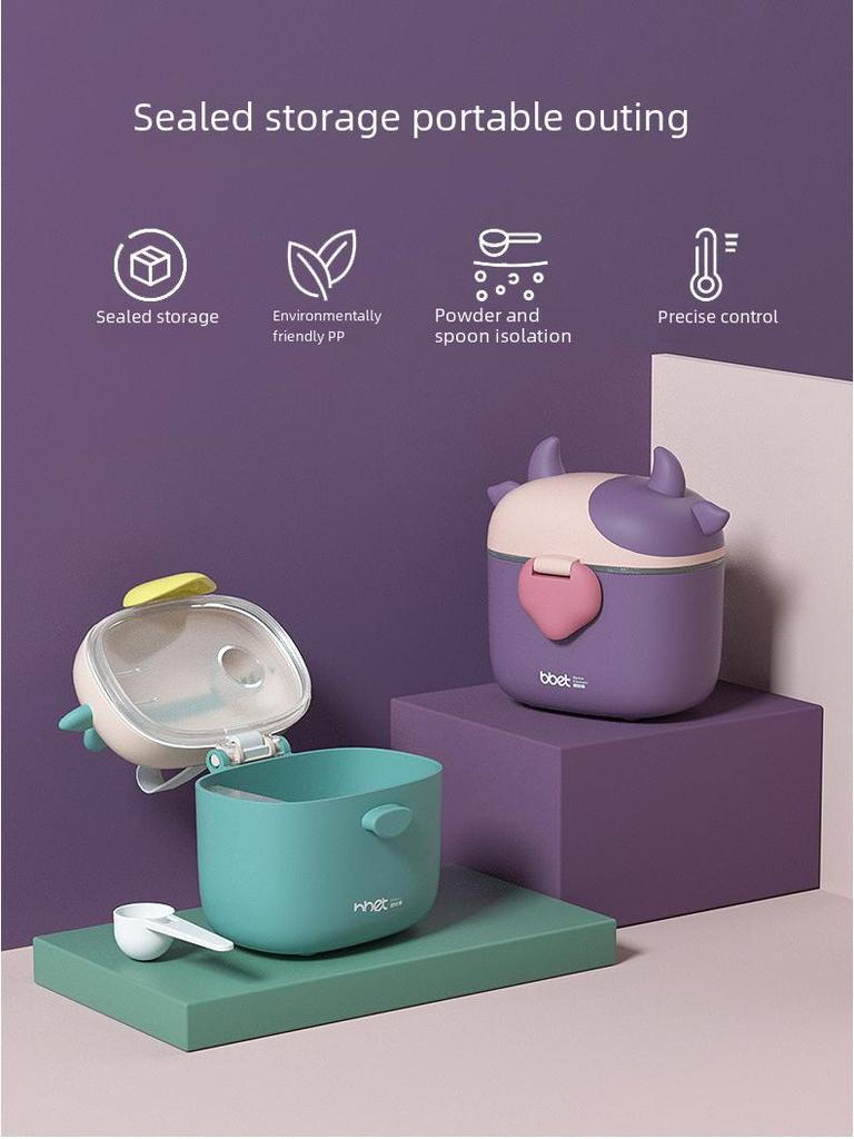 Портативный контейнер для хранения детского молока и рисовой муки большой емкости - влагонепроницаемый и герметичный