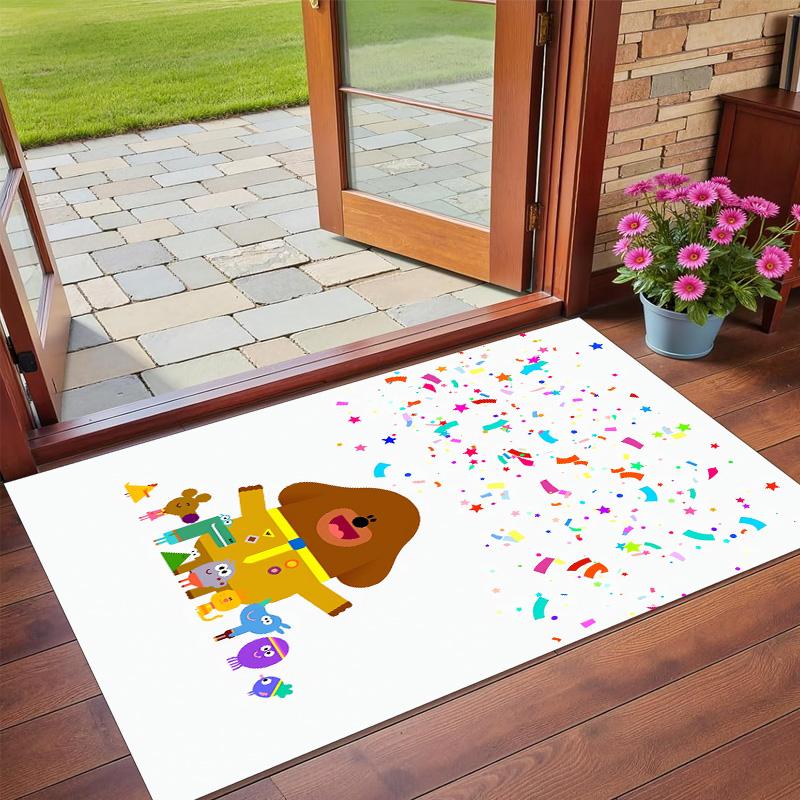 Hey Duggee Print Crystal Velvet Plush Rug Anti?Slip Wear?Resistant Floor Carpet For Indoor Household Home Decoration