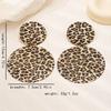Модный набор металлических серег с леопардовым принтом — Идеально подходит для вечеринок и встреч