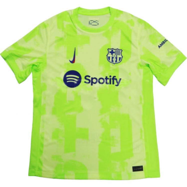 Nike Футболка мужская Dri-Fit Spotify Barcelona 24/25 Second Away Casual Simple Crew Neck Short Sleeve Football Shirt Men tops Green FQ2022702