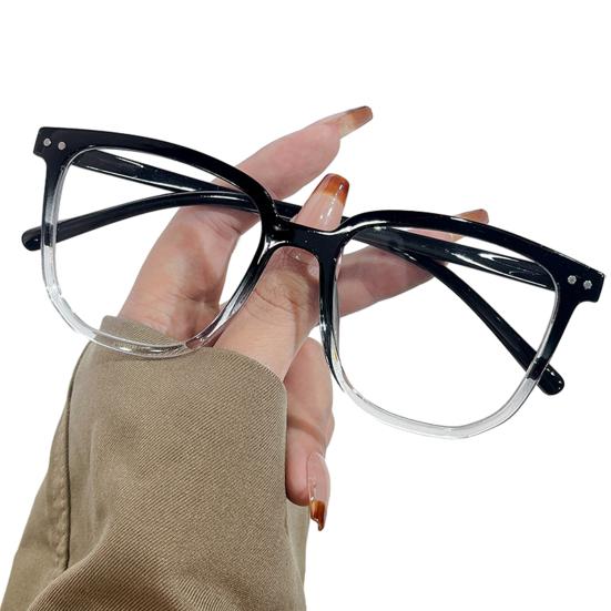 Очки унисекс с блокировкой синего света, большая овальная оправа в стиле ретро, ​​четкий обзор, прочный шарнир с полями, защита глаз, прозрачные очки с синим светом, очки